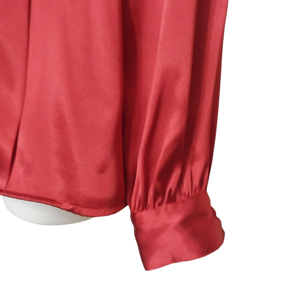 🔵BOGO FREE🔵 Karen Scott Top Red Holiday Sz 8 - Picture 4 of 7